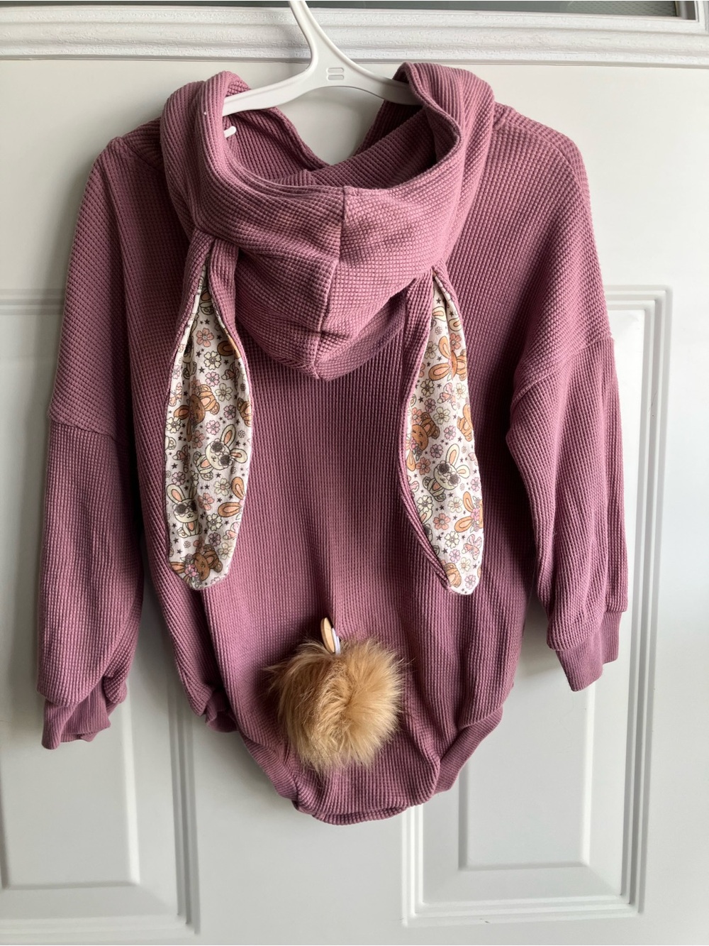 Dear Aspen purple waffle knit bunny romper made in Canada 2T - Picture 3 of 4